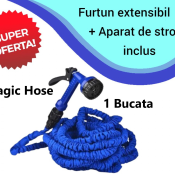 Furtun Extensibil Magic Hose Pentru Udat cu Pistol de Stropit Inclus Furtun Extensibil Magic Hose Pentru Udat cu Pistol de Stropit Inclus