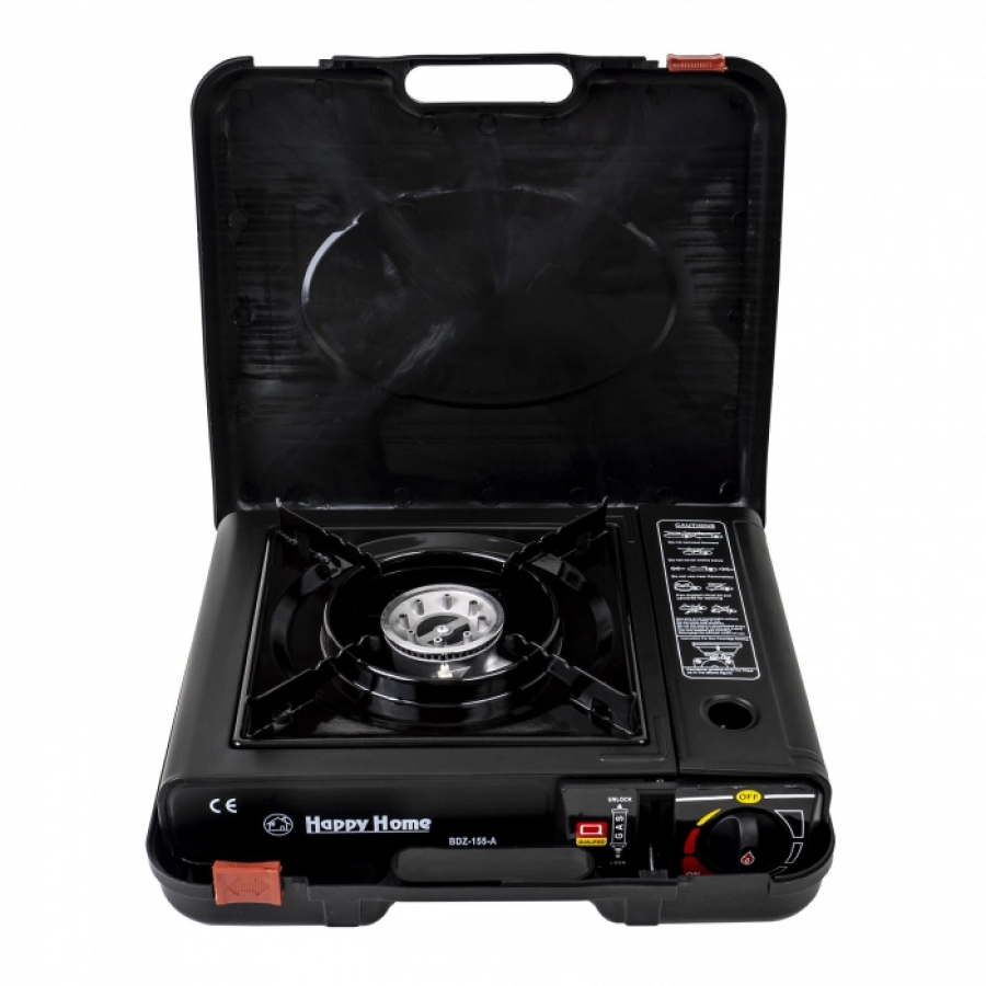 Aragaz Portabil Happy Home, Pentru Camping, cu Dubla Alimentare, Butelie Spray sau Gaz. Cod 0550chmndrj