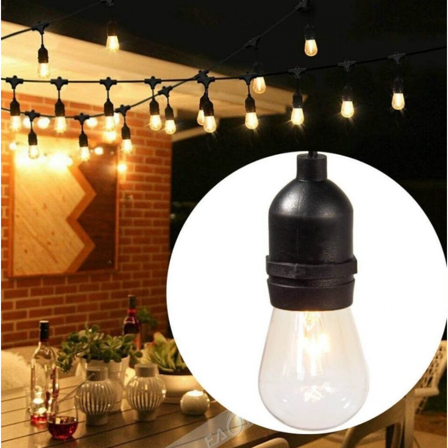 Ghirlanda Luminoasa Solara, 5 Metri cu 10 Becuri, Incarcare Panou Solar cod 0900