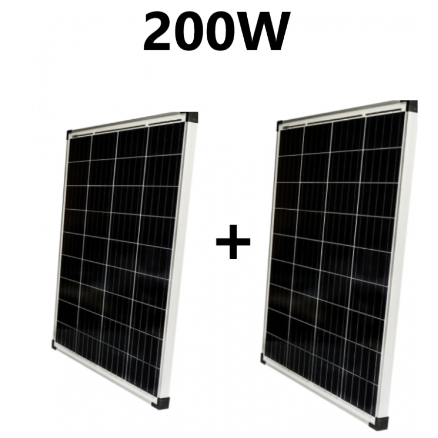 Set 2 Bucati Panou Solar Fotovoltaic, 200W, 1630x670x35mm