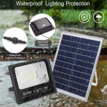 Proiector LED cu Panou Fotovoltaic, Jortan, 200 W, Solar Light cu Incarcare Solara, Telecomanda Inclusa Proiector LED cu Panou Fotovoltaic, Jortan, 200 W, Solar Light cu Incarcare Solara, Telecomanda Inclusa