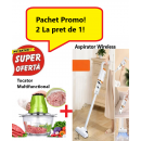 Super Oferta 2 in 1 - Tocator Electric Multifunctional pentru Carne, Fructe si Legume + Aspirator Vertical Portabil Fara Fir, Wireless, 2 in 1, Fara sac, Control pe maner, Reincarcabil Super Oferta 2 in 1 - Tocator Electric Multifunctional pentru Carne, Fructe si Legume + Aspirator Vertical Portabil Fara Fir, Wireless, 2 in 1, Fara sac, Control pe maner, Reincarcabil