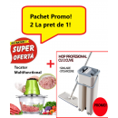 Super Oferta 2 in 1 - Tocator Electric Multifunctional pentru Carne, Fructe si Legume + Mop Profesional Scratch cu Doua Cuve de Spalare si Uscare
