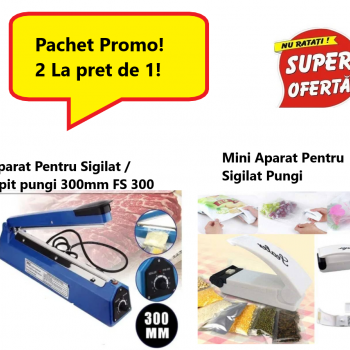 Oferta Promo! Aparat Pentru Sigilat / Lipit pungi 300mm FS 300 + Mini Dispozitiv Portabil pentru Sigilat si Etansat Pungi Oferta Promo! Aparat Pentru Sigilat / Lipit pungi 300mm FS 300 + Mini Dispozitiv Portabil pentru Sigilat si Etansat Pungi