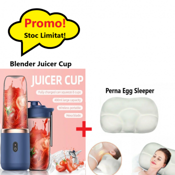 Oferta WOW- Mini Blender Portabil Juicer Cup, 400 ml, Incarcare USB, 18650 RPM + Perna Egg Sleeper Pentru un Somn Confortabil Oferta WOW- Mini Blender Portabil Juicer Cup, 400 ml, Incarcare USB, 18650 RPM + Perna Egg Sleeper Pentru un Somn Confortabil
