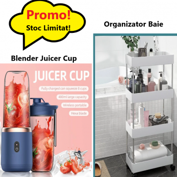 Oferta WOW- Mini Blender Portabil Juicer Cup, 400 ml, Incarcare USB, 18650 RPM + Suport Organizator Multifunctional cu 4 Etajere, Pentru Baie sau Bucatarie Oferta WOW- Mini Blender Portabil Juicer Cup, 400 ml, Incarcare USB, 18650 RPM + Suport Organizator Multifunctional cu 4 Etajere, Pentru Baie sau Bucatarie