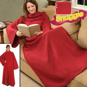 Patura cu Maneci Snuggie, Rosie, Stil Hanorac, cu Maneci Patura cu Maneci Snuggie, Rosie, Stil Hanorac, cu Maneci