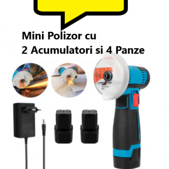 Mini Polizor Unghiular cu 2 Acumulatori si 4 Panze, 12 V, Disc 76MM, Mini Flex Portabil Mini Polizor Unghiular cu 2 Acumulatori si 4 Panze, 12 V, Disc 76MM, Mini Flex Portabil