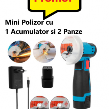 Mini Polizor Unghiular cu 1 Acumulator si 2 Panze, 12 V, Disc 76MM, Mini Flex Portabil Mini Polizor Unghiular cu 1 Acumulator si 2 Panze, 12 V, Disc 76MM, Mini Flex Portabil