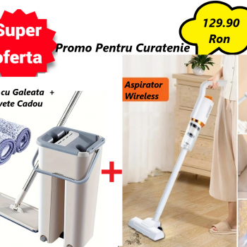 Super Oferta WOW – Aspirator Vertical Portabil Fara Fir, Wireless, 2 in 1, Fara sac, Control pe maner, Reincarcabil + Mop Profesional Scratch cu Doua Cuve de Spalare si Uscare + 2 Rezerve Cadou Super Oferta WOW – Aspirator Vertical Portabil Fara Fir, Wireless, 2 in 1, Fara sac, Control pe maner, Reincarcabil + Mop Profesional Scratch cu Doua Cuve de Spalare si Uscare + 2 Rezerve Cadou