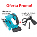 Oferta Promo - Fierastrau Pendular cu Acumulator, 18V, 3000mAh, Pentru Lemn + Adaptor Suflanta 2 in 1, Deytos, pentru polizor unghiular/flex Oferta Promo - Fierastrau Pendular cu Acumulator, 18V, 3000mAh, Pentru Lemn + Adaptor Suflanta 2 in 1, Deytos, pentru polizor unghiular/flex