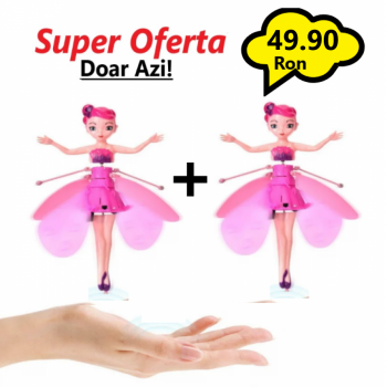 Super Oferta! 2 Bucati x Papusa, Zana Zburatoare, cu incarcare USB Super Oferta! 2 Bucati x Papusa, Zana Zburatoare, cu incarcare USB