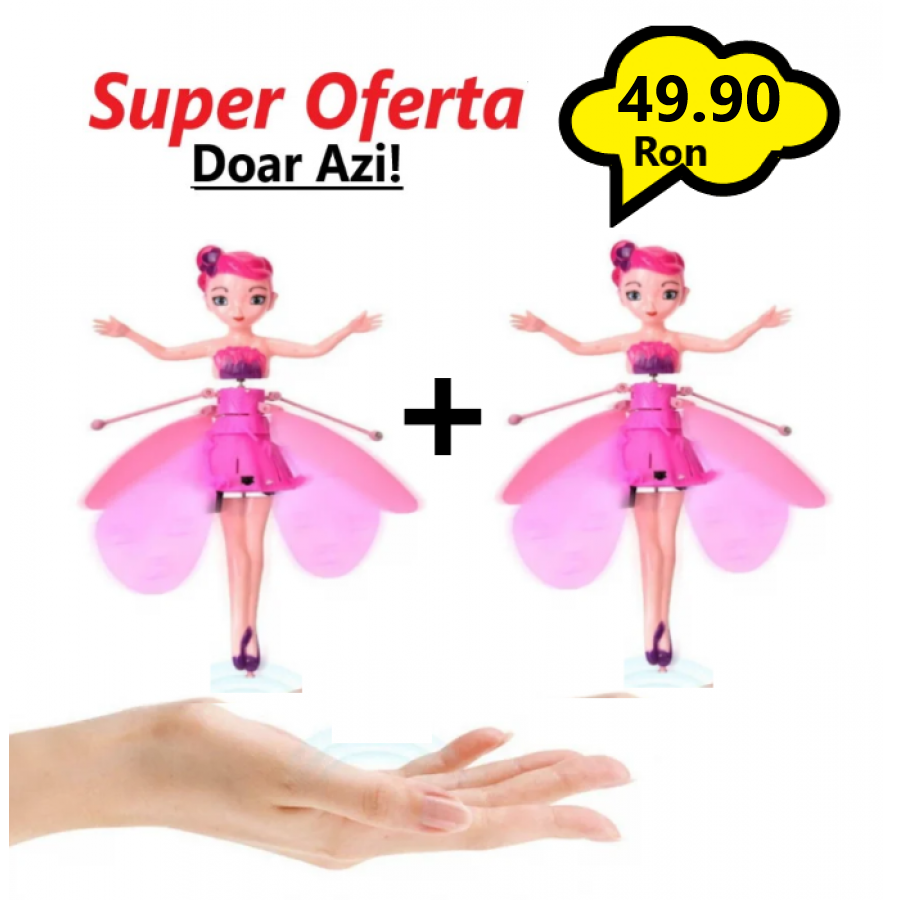 Super Oferta! 2 Bucati x Papusa Printesa Zburatoare, cu incarcare USB Super Oferta! 2 Bucati x Papusa Printesa Zburatoare, cu incarcare USB