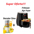 Oferta WOW !!! Friteuza cu aer cald Air Fryer, 2400W, Afisaj Digital + Storcator De Fructe Citrus Juicer Oferta WOW !!! Friteuza cu aer cald Air Fryer, 2400W, Afisaj Digital + Storcator De Fructe Citrus Juicer