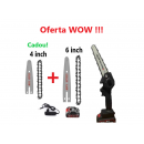 Oferta WOW- Mini Drujba cu Acumulator, cu 1Lant, 1Lama 6 inch + Cadou- 1Lant/ 1Lama 4 inch Oferta WOW- Mini Drujba cu Acumulator, cu 1Lant, 1Lama 6 inch + Cadou- 1Lant/ 1Lama 4 inch