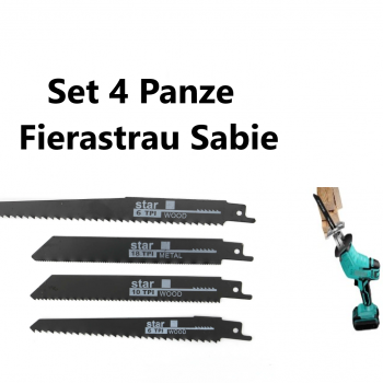 Set 4 Panze/ Lame Diferite Marimi, pentru Fierăstrău Tip Sabie Set 4 Panze/ Lame Diferite Marimi, pentru Fierăstrău Tip Sabie
