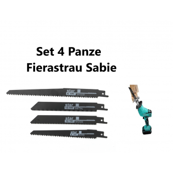 Set 4 Panze/ Lame Diferite Marimi, pentru Fierăstrău Tip Sabie