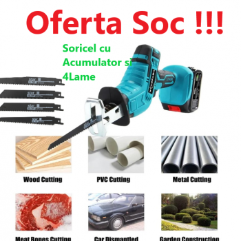 Oferta Soc !!! Soricel Fără Fir, cu Acumulator si 4 Lame Incluse, Pentru  Lucrul in Gospodarie Oferta Soc !!! Soricel Fără Fir, cu Acumulator si 4 Lame Incluse, Pentru  Lucrul in Gospodarie
