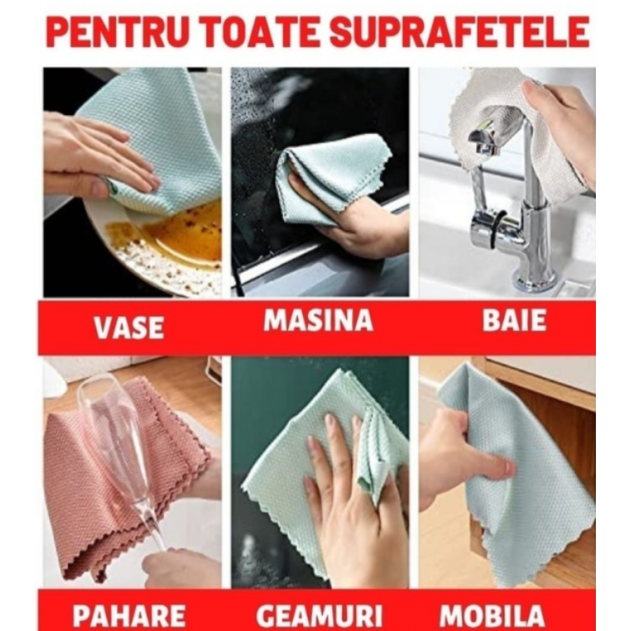 Set 3 Lavete Magice Dry Max din Nanofibră Super-Absorbantă Set 3 Lavete Magice Dry Max din Nanofibră Super-Absorbantă