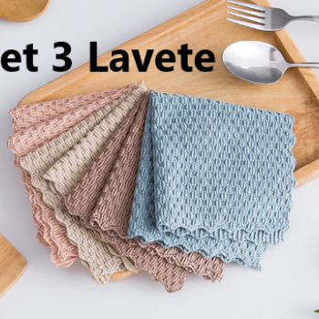 Set 3 Lavete Magice Dry Max din Nanofibră Super-Absorbantă Set 3 Lavete Magice Dry Max din Nanofibră Super-Absorbantă