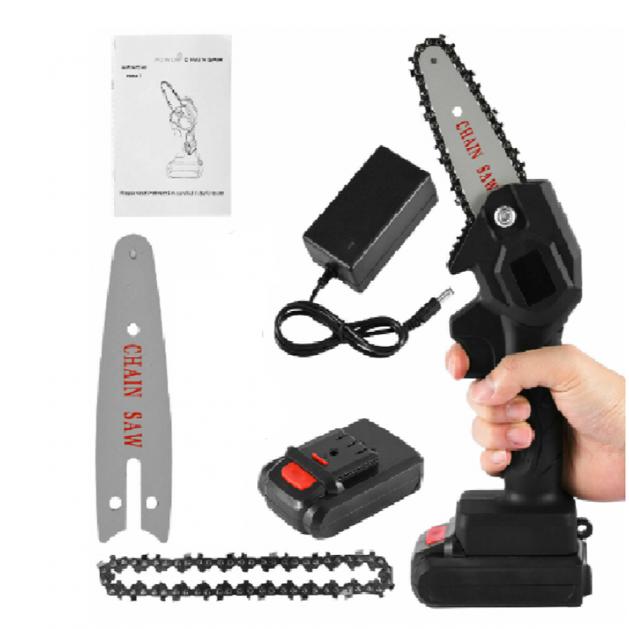 Super Oferta - Mini Drujba SAW - Fierăstrău Electric de Mâna, cu 1 Lant, 1 Lama, 1 Acumulator, 24 V, 5Ah Super Oferta - Mini Drujba SAW - Fierăstrău Electric de Mâna, cu 1 Lant, 1 Lama, 1 Acumulator, 24 V, 5Ah