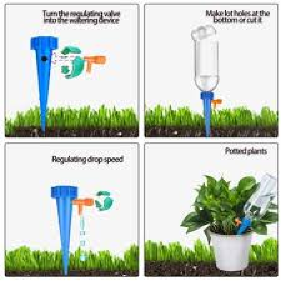 Set 6 Dispozitive de Irigare pentru Plante in Ghiveci, Sistem Automat de Udat Ghiveci