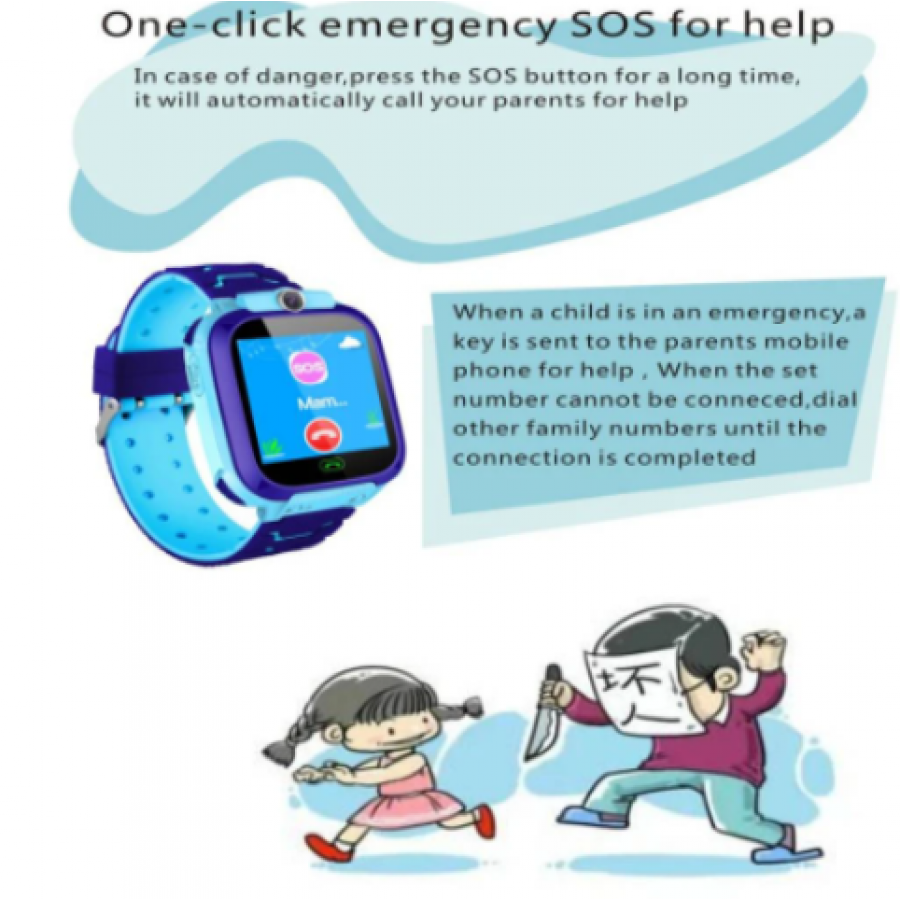 Kids Smart Watch,  Ceas Inteligent Pentru Copii, cu functie de localizare, apelare si camera