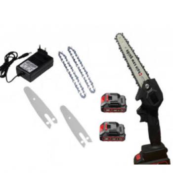 Mini drujba - fierăstrău electric de mâna, cu 2 Lanturi, 2 Lame, 2 Acumulatori, 24 V, 5Ah Mini drujba - fierăstrău electric de mâna, cu 2 Lanturi, 2 Lame, 2 Acumulatori, 24 V, 5Ah
