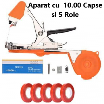 Aparat pentru legat vita de vie si legume + 10.000 capse + 5 Role  Banda Aparat pentru legat vita de vie si legume + 10.000 capse + 5 Role  Banda