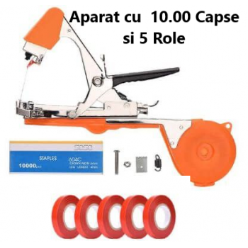Aparat pentru legat vita de vie si legume + 10.000 capse + 5 Role  Banda Aparat pentru legat vita de vie si legume + 10.000 capse + 5 Role  Banda