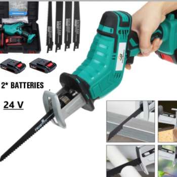 Fierăstrău Tip Sabie, Electric de Grădină fără fir, pentru Taiat Toaletat Gradina, Soricel cu 2 Acumulatori Fierăstrău Tip Sabie, Electric de Grădină fără fir, pentru Taiat Toaletat Gradina, Soricel cu 2 Acumulatori