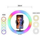Lampa Circulara Profesionala MJ26, RGB LED Ring Light, diametru 26cm/10inch LED, conectare USB, 3 moduri de lumina alba, 9 trepte de lumina, 15 culori RGB, suport telefon, telecomanda, trepied 210cm Lampa Circulara Profesionala MJ26, RGB LED Ring Light, diametru 26cm/10inch LED, conectare USB, 3 moduri de lumina alba, 9 trepte de lumina, 15 culori RGB, suport telefon, telecomanda, trepied 210cm