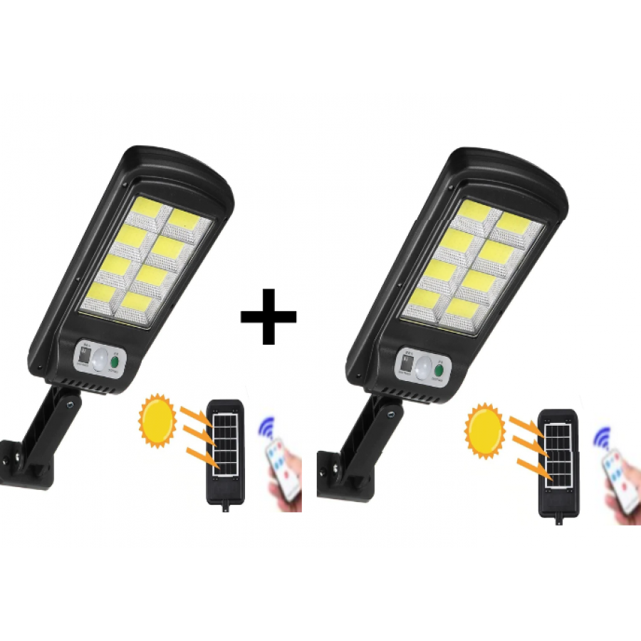 Set 2 Lampi Solare de Perete cu 8 cadrane, 160 Leduri,  Solar Induction Street Lamp 