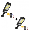 Set 2 Lampi Solare de Perete cu 8 cadrane, 160 Leduri,  Solar Induction Street Lamp 