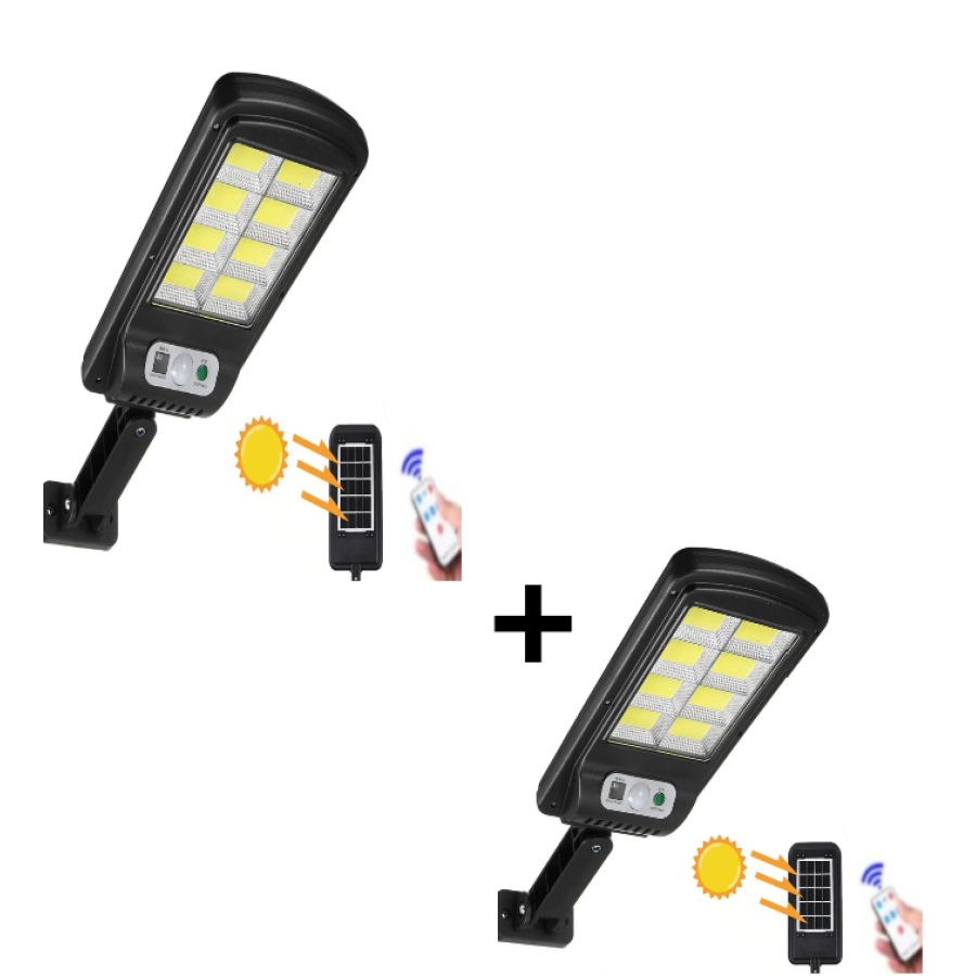Set 2 Lampi Solare de Perete cu 8 cadrane, 160 Leduri,  Solar Induction Street Lamp 