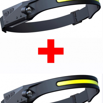 Set 2 Lanterne de cap cu Acumulator, Frontale, Unghi larg de iluminare, Led Puternic si Senzor Miscare Set 2 Lanterne de cap cu Acumulator, Frontale, Unghi larg de iluminare, Led Puternic si Senzor Miscare