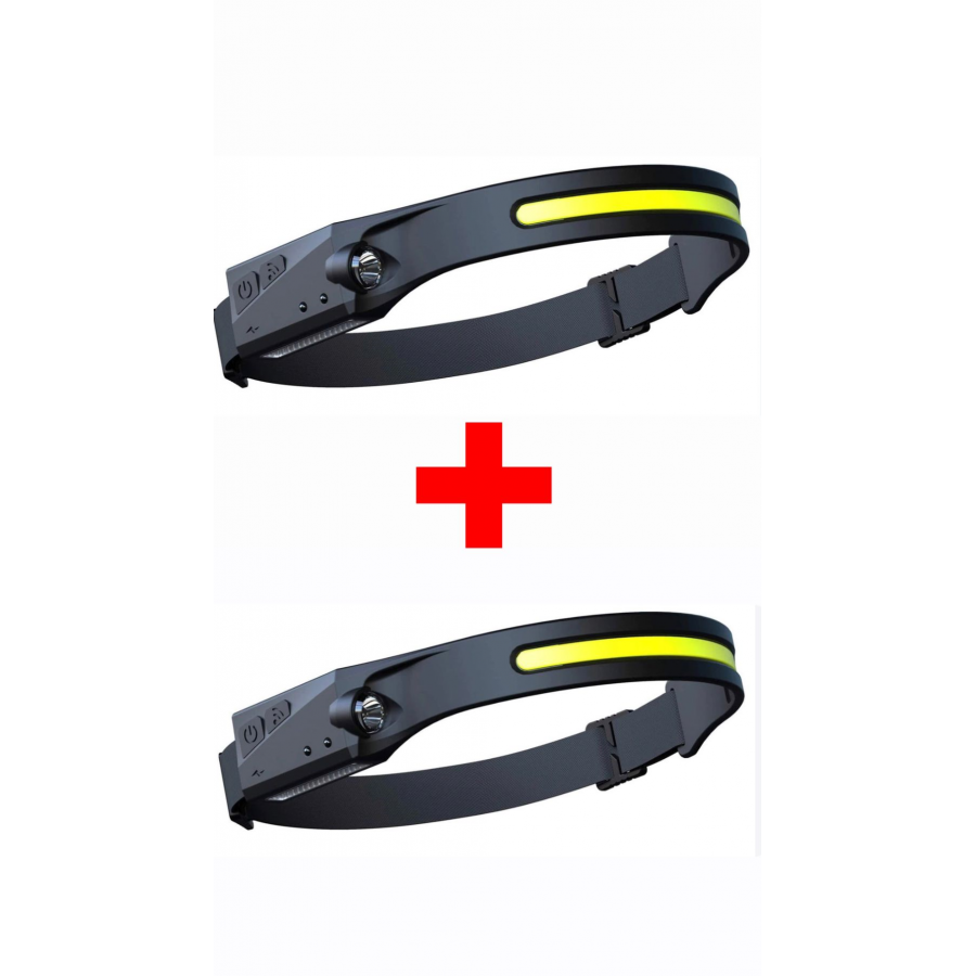 Set 2 Lanterne de cap cu Acumulator, Frontale, Unghi larg de iluminare, Led Puternic si Senzor Miscare Set 2 Lanterne de cap cu Acumulator, Frontale, Unghi larg de iluminare, Led Puternic si Senzor Miscare