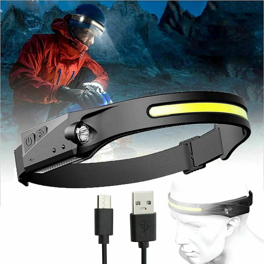 Set 2 Lanterne de cap cu Acumulator, Frontale, Unghi larg de iluminare, Led Puternic si Senzor Miscare Set 2 Lanterne de cap cu Acumulator, Frontale, Unghi larg de iluminare, Led Puternic si Senzor Miscare