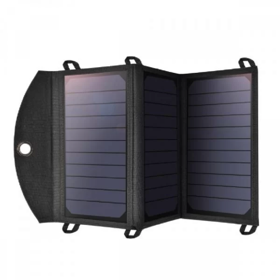 Panou Solar Portabil Pliabil cu Functie de Power Bank Tip Geanta 