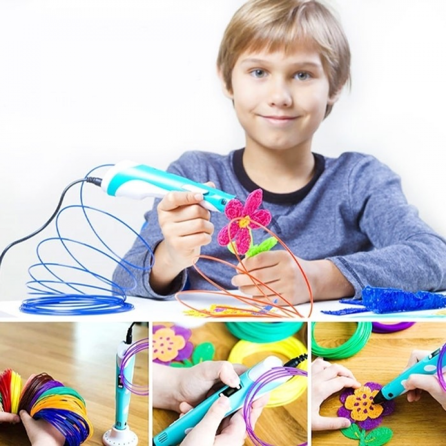 Stilou Creativ Pentru Desenat In Spatiu 3D, Pentru Incepatori, Cu Afisaj Si Filamente Multicolore Stilou Creativ Pentru Desenat In Spatiu 3D, Pentru Incepatori, Cu Afisaj Si Filamente Multicolore