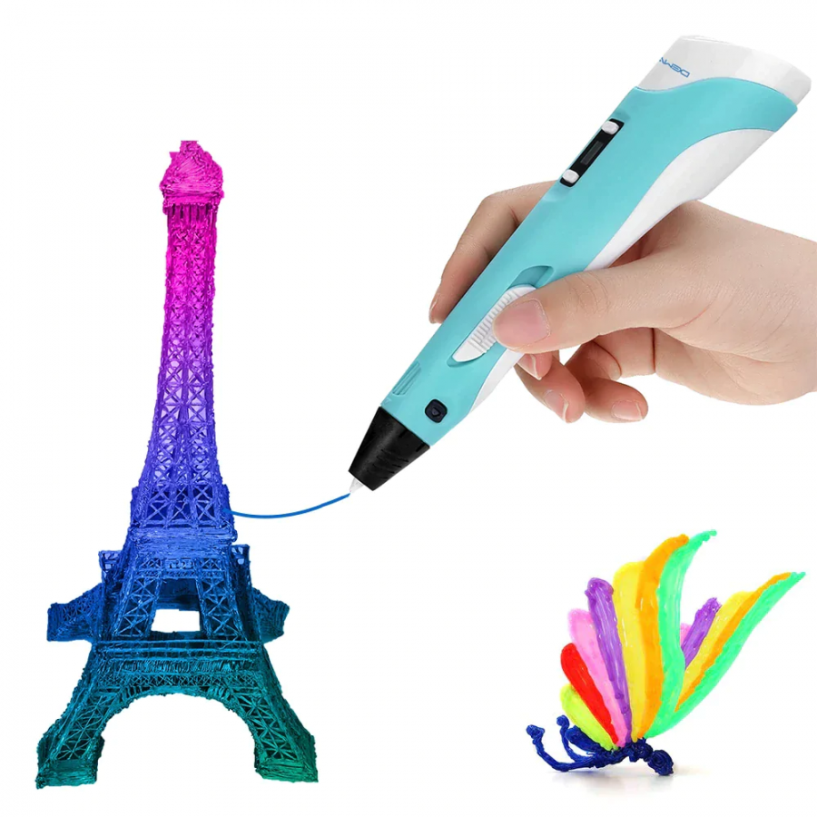 Stilou Creativ Pentru Desenat In Spatiu 3D, Pentru Incepatori, Cu Afisaj Si Filamente Multicolore Stilou Creativ Pentru Desenat In Spatiu 3D, Pentru Incepatori, Cu Afisaj Si Filamente Multicolore