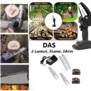 Mini Drujba Fierastrau DAS - cu 2 Lanturi, 2 Lame, 2 Acumulatori si Incarcator, Plus Geanta de Transport 24 V, 5Ah Mini Drujba Fierastrau DAS - cu 2 Lanturi, 2 Lame, 2 Acumulatori si Incarcator,, 24 V, 5Ah