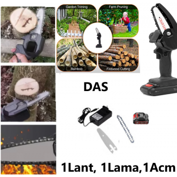 Mini Drujba Fierastrau DAS - cu 1 Lant, 1 Lama, 1 Acumulator si Incarcator,  24 v