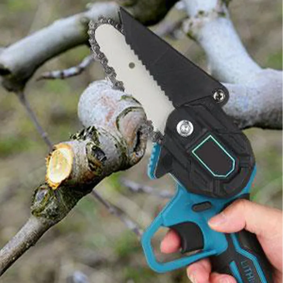 Mini Drujba Fierastrau ML 4 inch, Cu 1Lama, 2Lanturi si 2Acumulatori 01000MRA