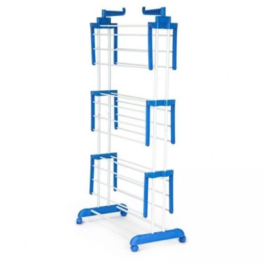 Uscator vertical 175 CM pentru rufe Si Suport Haine pliabil, 3 niveluri 0600 Uscator vertical 175 CM pentru rufe Si Suport Haine pliabil, 3 niveluri 0600