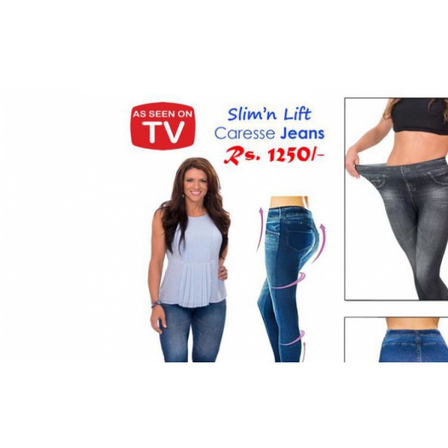 Pantaloni modelatori Caresse Jeans - Fitness - wowreduceri.ro