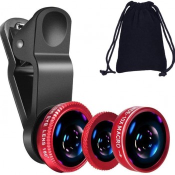 Kit 3 in 1 lentile profesionale smartphone , 180 Fisheye, 10X Macro lens 0.65X Wide angle cu clip de prindere pentru smartphone si tableta Kit 3 in 1 lentile profesionale smartphone , 180 Fisheye, 10X Macro lens 0.65X Wide angle cu clip de prindere pentru smartphone si tableta