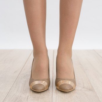 Pantofi Toc 1015 KHAKI R1/8/3  Pantofi Toc 1015 KHAKI R1/8/3