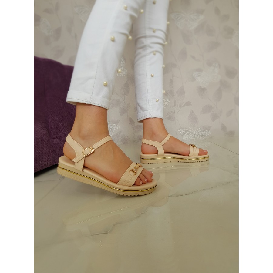 Sandale  S-0193 BEIGE R1/7/3 - Sandale - wowreduceri.ro
