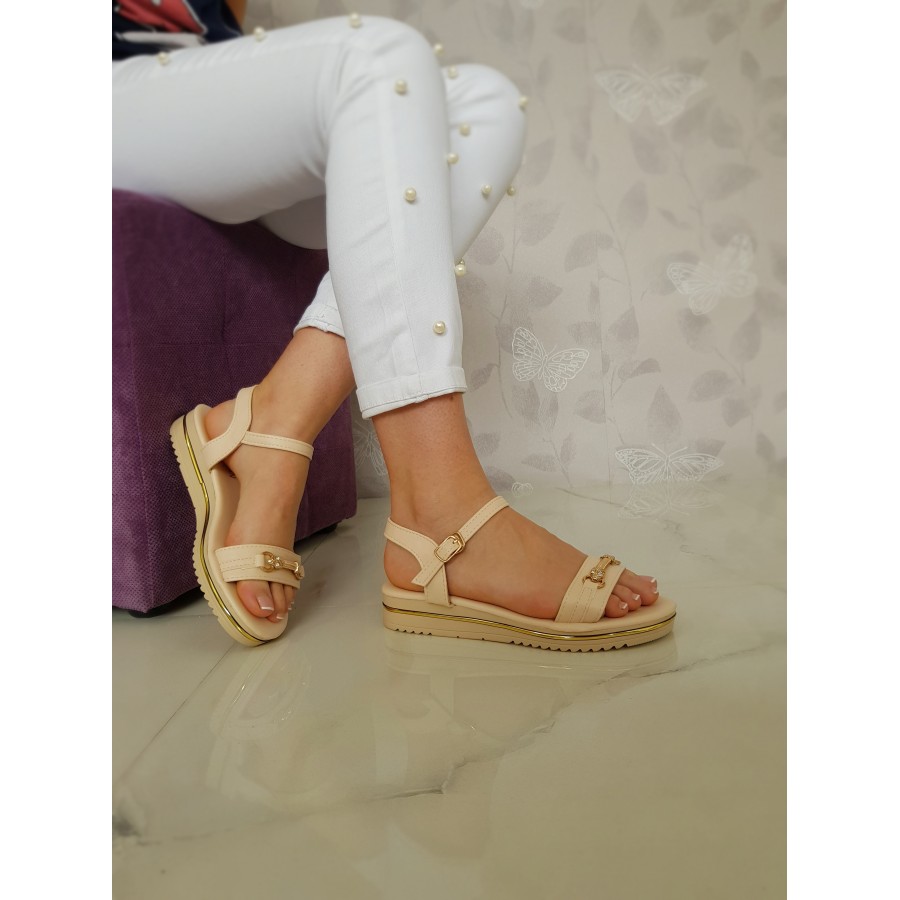 Sandale  S-0193 BEIGE R1/7/3 - Sandale - wowreduceri.ro